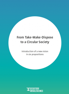 Coverbild der Imagebroschüre "From Take-Make-Dispose to a Circular Society"